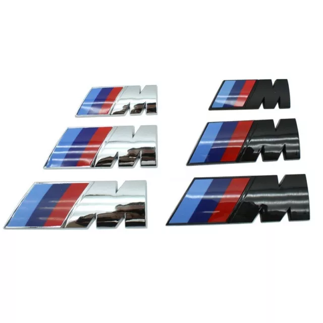 Pour BMW 1pcs front side Logo Emblèmes et ornements M POWER SPORT ABS 3D Sticker