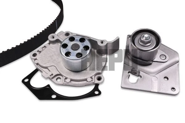 Pompa acqua Hepu + Set cinghie dentate Pk09570S per Nissan Renault Suzuki 01->