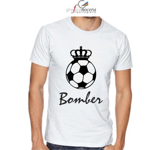 Shirt BOMBER/BOMBERINA calda pesante moda nera/bianca idea regalo uomo