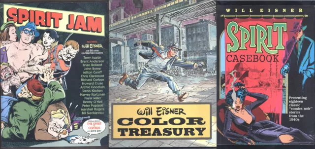 Will Eisner Color Treasury & Spirit Casebook & Spirit Jam (Kitchen Sink Press)