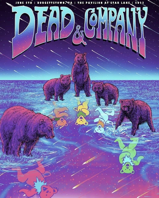 DEAD AND & Company poster 6/5 2023 Pavilion Star Lake Pittsburgh