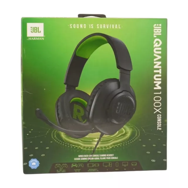 JBL Quantum 100X Over-Ear-Gaming-Headset – Wired 3,5 mm Klinke - Schwarz