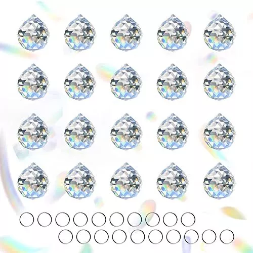 20 PIÈCES PRISME de Boule de Cristal Clair Sun Shine Catcher Arc