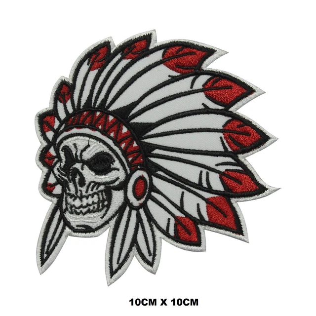 Indian Reaper Logo Patch Iron On Sew On Embroidered Applique For Clothes