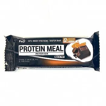 Protein Meal - Barrita Proteica Con Sabor A Chocolate Negro Y Naranja (35 G)