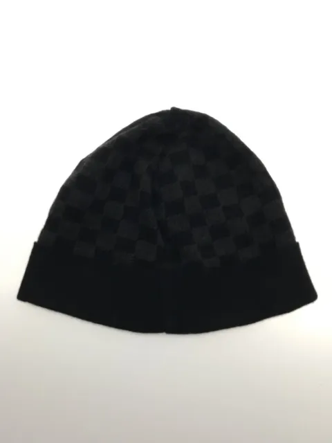 LOUIS VUITTON KNIT Beanie Hat M70606 Bonnet Petit Damier Gray Wool with Box  $506.44 - PicClick