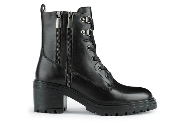 GEOX Damiana D26QCA Chaussures Bottines Boots Talon Noir Cuir