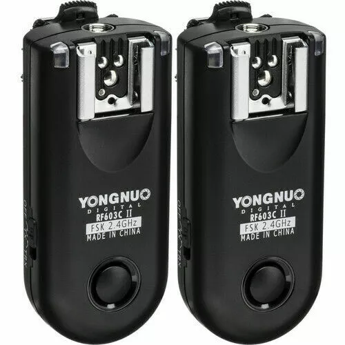 YONGNUO RF603C II/C3 2.4GHz Wireless Flash Trigger Remote System Kit for Canon 2