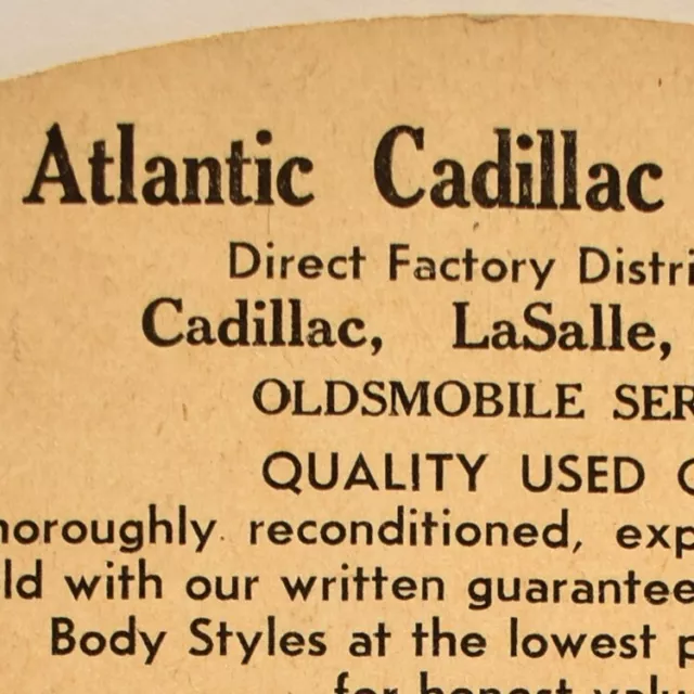 1930s Atlantic City Cadillac Company Chrysler LaSalle Pontiac Albany Avenue NJ