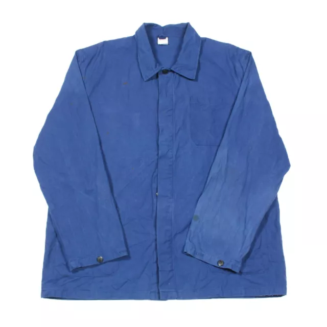 Vintage French Worker Jacket | Large | Shirt Chore Workwear Work Bleu AK78