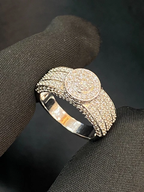 Stunning 2.10 TCW Round Brilliant Cut Natural Diamonds Wedding Ring In 14ct Gold