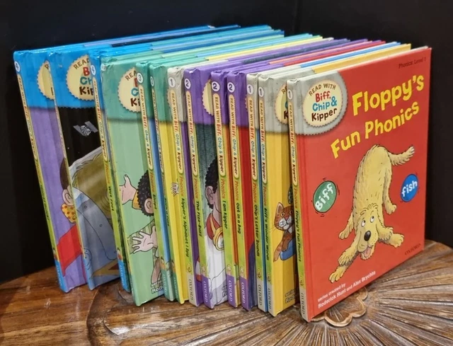 BIFF CHIP & Kipper Phonics Stage 1 to 4 Read with Oxford 15 Book ...