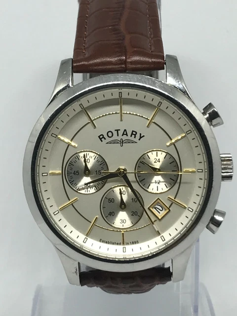 ROTARY GENTS CHRONO Sports Watch GS03631/06 Brand New Brown