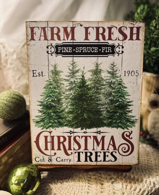 Christmas Trees,  Farm Fresh, Farmhouse, Country, Handcrafted Plaque / Sign