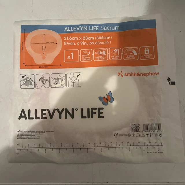 Aderezo Smith & Nephew Allevyn Life Sacrum 8 1/2"" x 9"" qty 1 Ref: 66021307