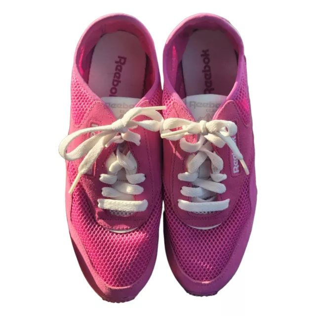 Reebok Classic Nylon Slim Pink Sneaker Pigment Mesh Women SZ 9 Shoe M46559 3