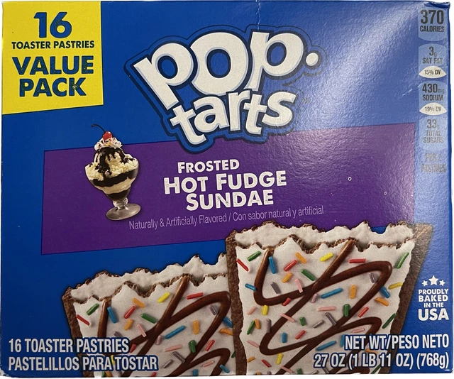 NEW POP TARTS Toaster Pastries Frosted Hot Fudge Sundae Flavor 16 Ct 27