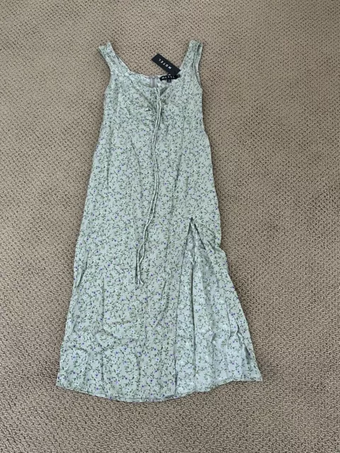 Motel Rocks Womens Sundress Green Floral MIDI Dress Jorie Dress Womens XS