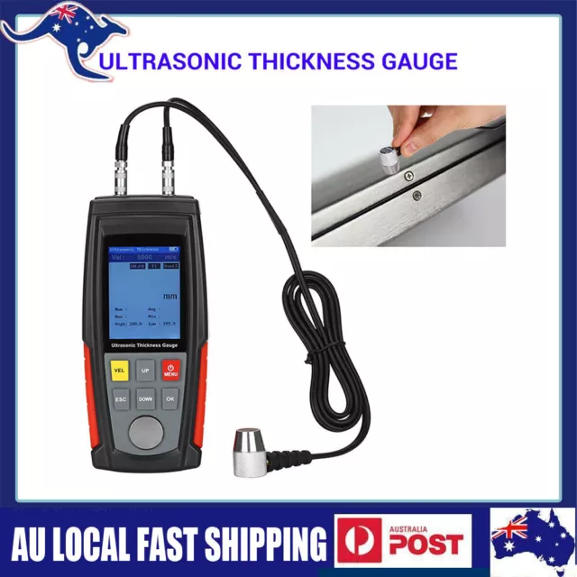 WT100A Ultrasonic Metal Plastic Material Thickness Meter Gauge Tester Tool