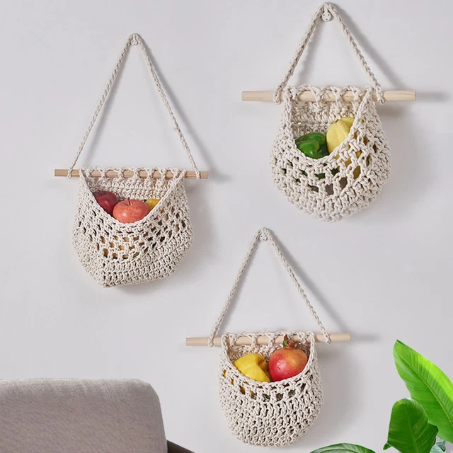 Sac De Rangement En Coton Et Lin à 3 Couches, Sac De Rangement Suspendu Pour Placard Mural, Sac