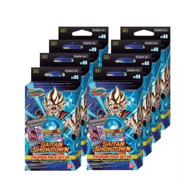 DRAGONBALL SUPER TCG Display 8X Premium Pack SAIYAN SHOWDOWN PP06 ENGLISH