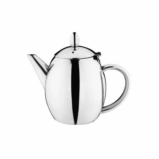 Olympia Richmond Teapot with Rounded Handle Made of Stainless Steel - 500ml