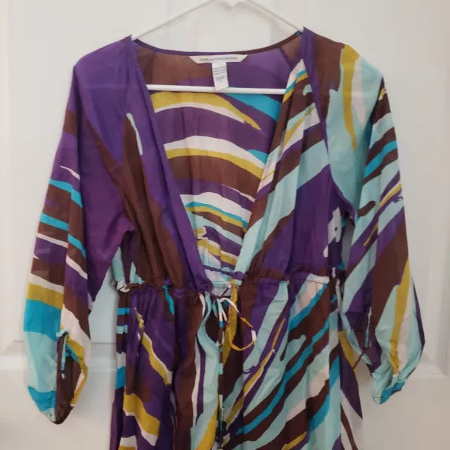 Swim Coverup Designer Diane Von Furstenberg Size M Multiple Colors Fun Fashion