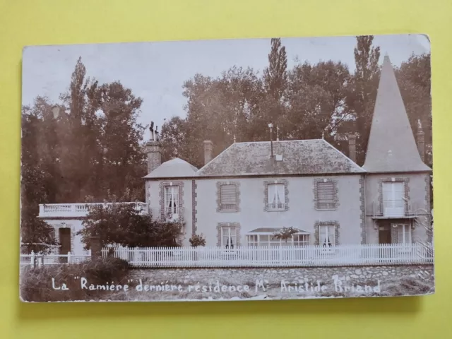 cpa Carte Photo Ch. HARDY 27  HOULBEC COCHEREL Maison Aristide BRIAND La RAMIERE