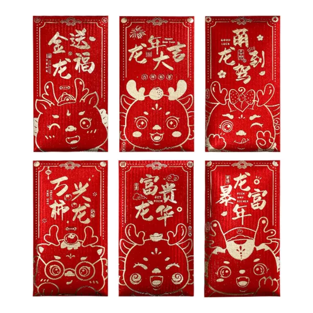 Red Envelopes Chinese 2024 Chinese New Year Dragon Year Envelope Red Pocket