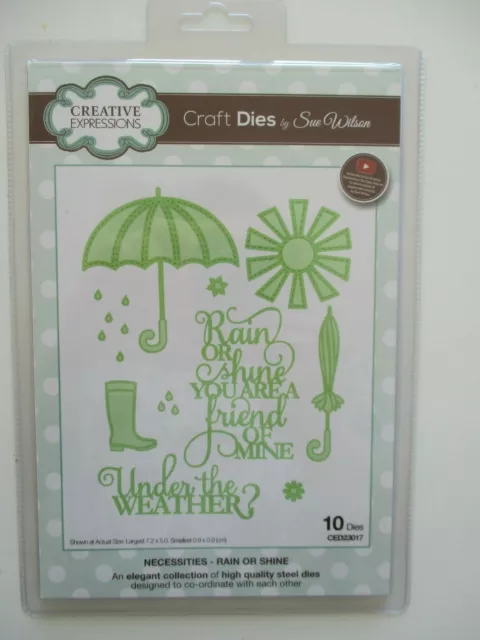 Creative Expressions Sue Wilson Cutting Dies - Rain or Shine - weather umbrella