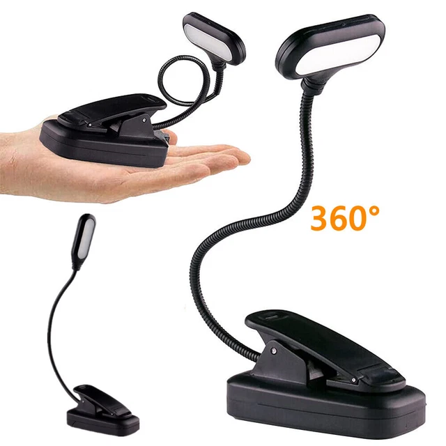 Lampada da scrivania flessibile LED USB clip on lettura libro lampada notturna luce da tavolo studio