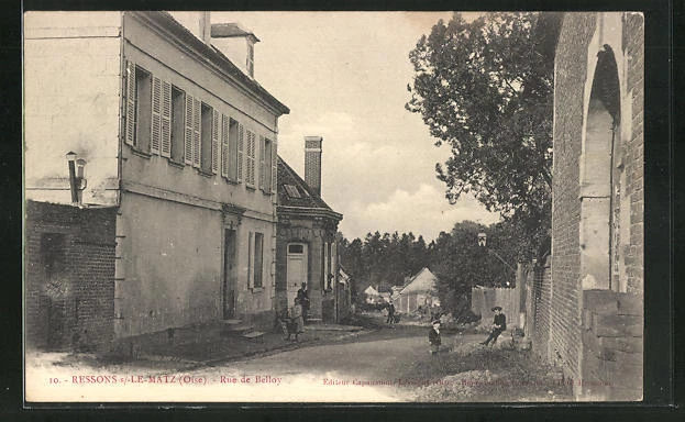 CPA Ressons-sur-le-Matz, Rue de Belloy