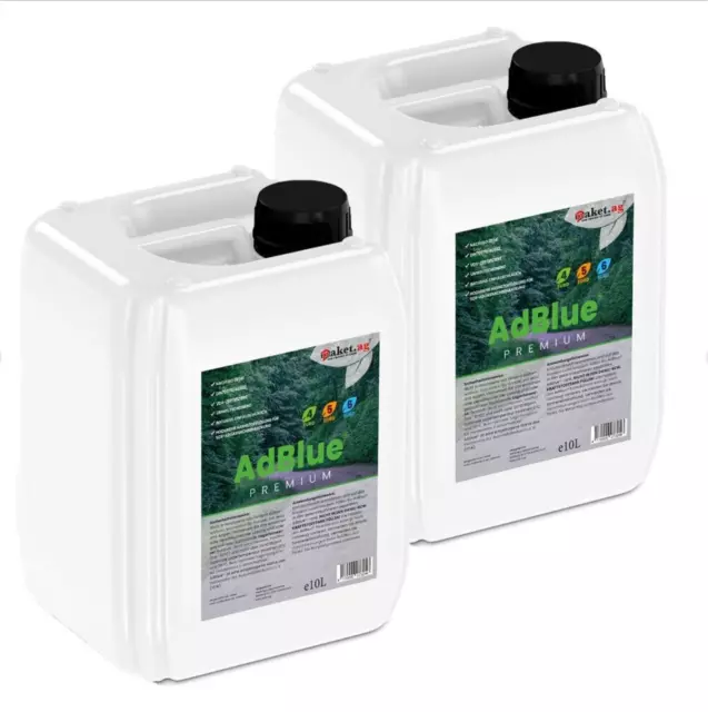 2 x 10 Liter AdBlue® Premium, Harnstofflösung inkl. Einfüllschlauch. 20 Liter