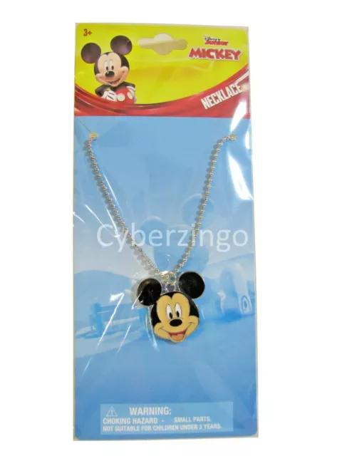 MICKEY MOUSE NECKLACE Enameled Pendant With 16