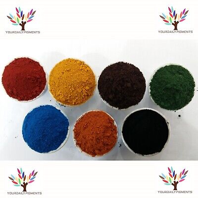 Paquete de 7 pigmentos de hormigón | pigmento cerámico | tinte de cemento | 10 g x 7 colores