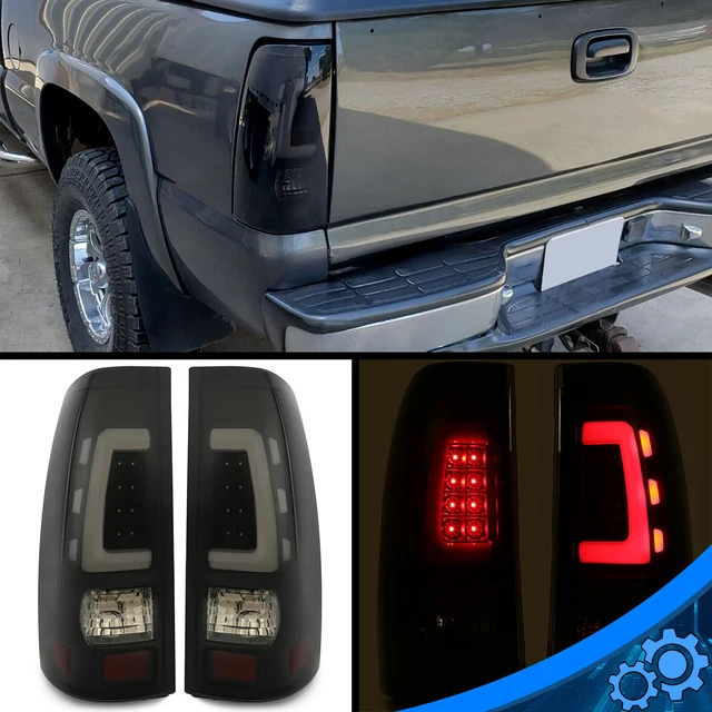 SMOKE LED TAIL Lights For 19992006 Chevy Silverado GMC Sierra Black