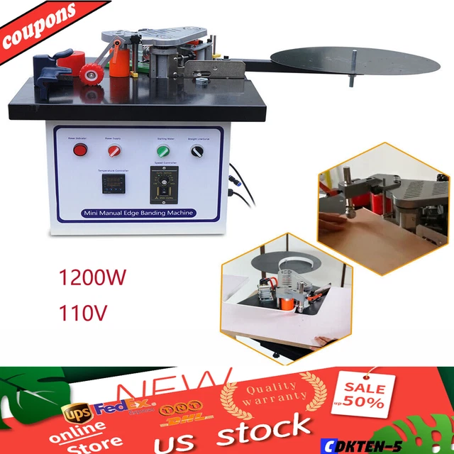 1200W Self Cutting Edge Banding Machine Double Gluing Edge Banding Machine 110V