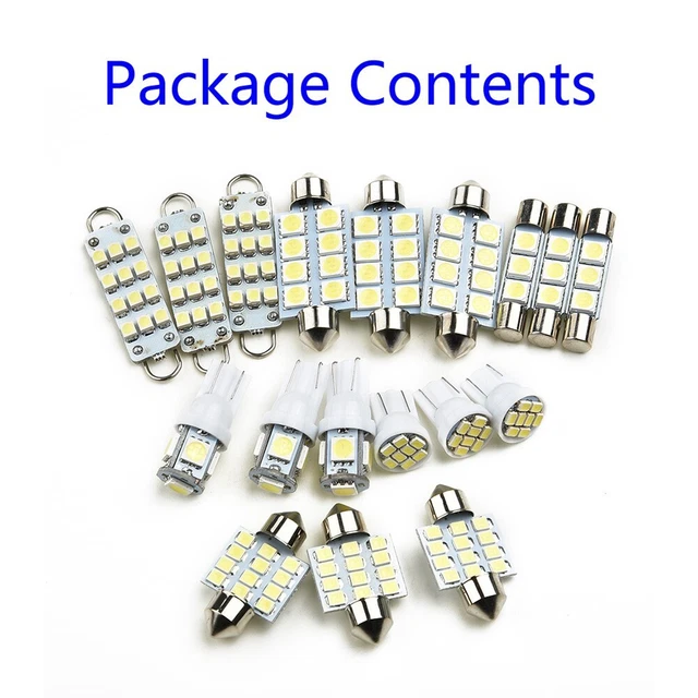 18Pcs/set White Interior LED Lights Package For Jeep Grand Cherokee WJ 1999-2004