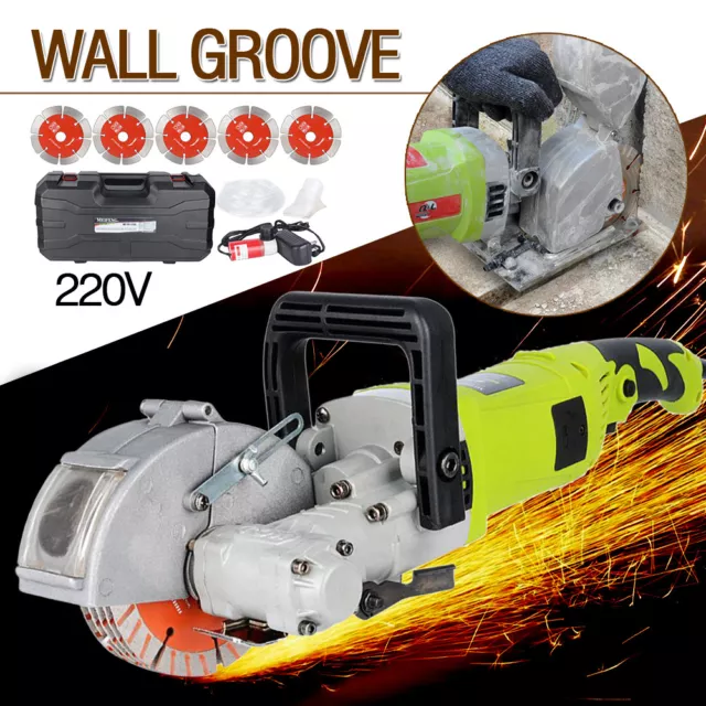 US 220V 4KW Commercial Electric Wall Chaser Groove Cutting Machine Wall Slotting