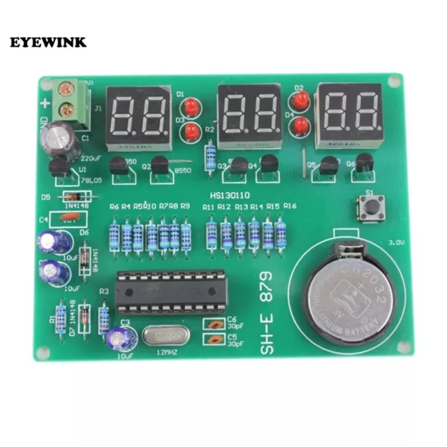 Fai da Te Kit di elettronica AT89C2051  Orologio Digitale Led-Display  6 Digit.