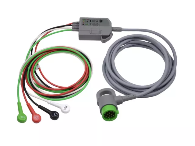 Stryker Physio Control Lifepak 12 / 15 Ecg Trunk Cable W/Aha 4-Wire Limb Leads