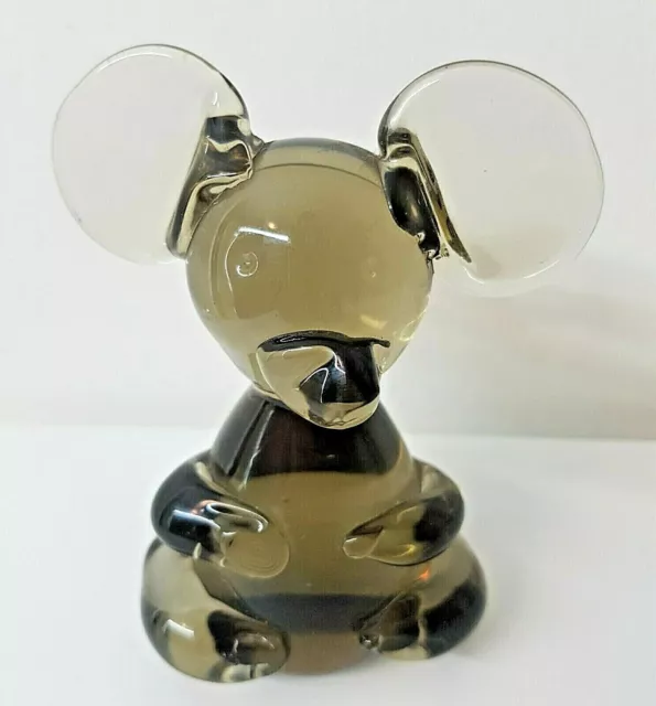 Mouse Art Glass Crystal Paper Weight