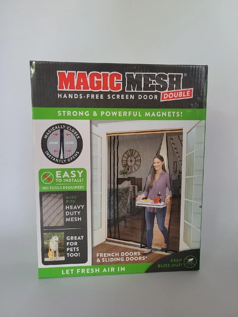 Magic Mesh Magne Double Hands Free Magnetic Screen Fits French & Sliding Doors