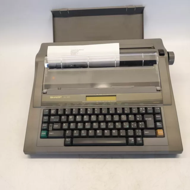 SHARP QL-300 Electronic Typewriter Grey Portable Working