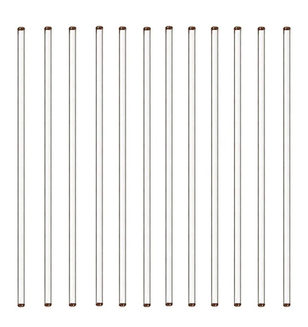 12 Pack Glass Stir Sticks 6mm Lab Stirring Rod 12 inch Length with Both Ends