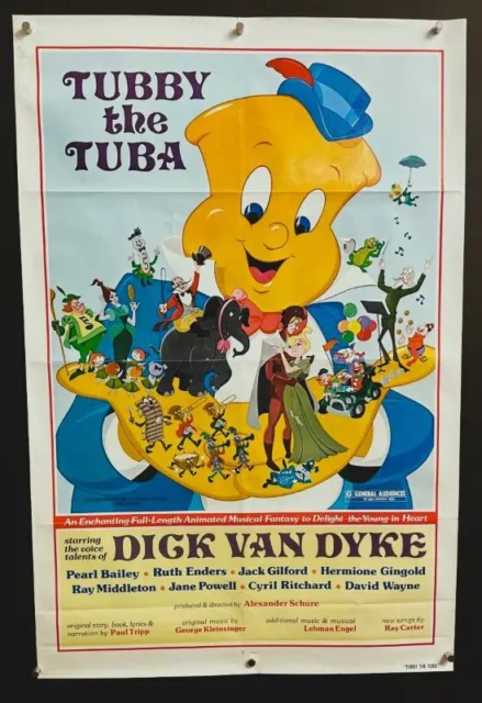 Tubby the Tuba Movie Poster Dick Van Dyke Pearl Bailey 1977  *Hollywood Posters*