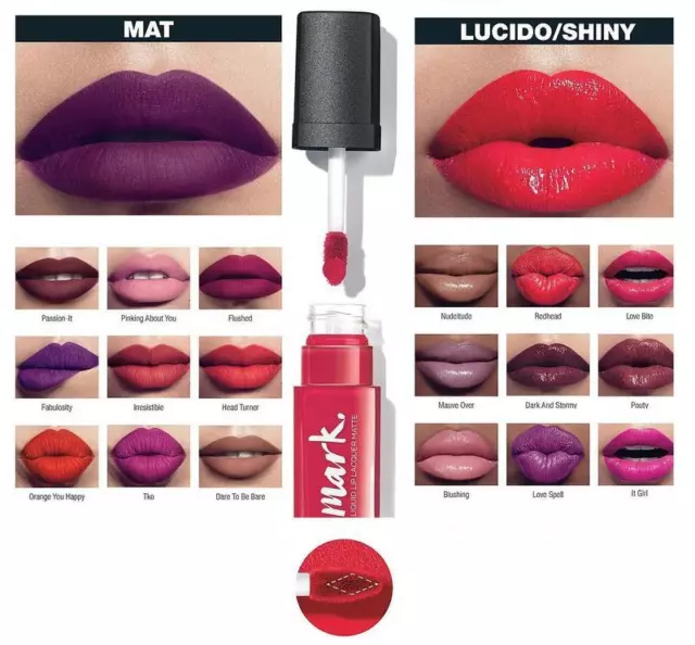 Avon mark. Liquid Lip Lacquer Lipstick Various Matte & Shine Gloss