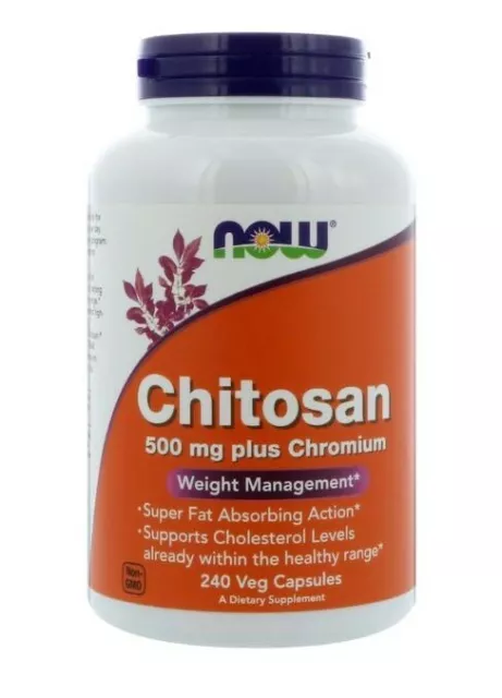 Now Foods Chitosan 500 mg 240 cápsulas vegetarianas