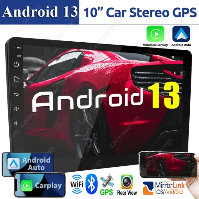 Android 13 Carplay GPS Navi WiFi 10.1" Double 2Din Touch Screen Car Stereo Radio