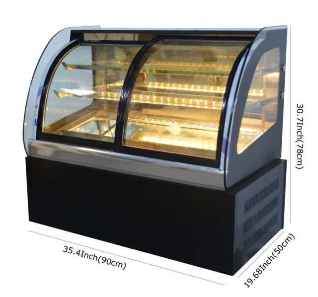 35"  Countertop Refrigerated Showcase Bakery Display Cabinet Front Opening 220V